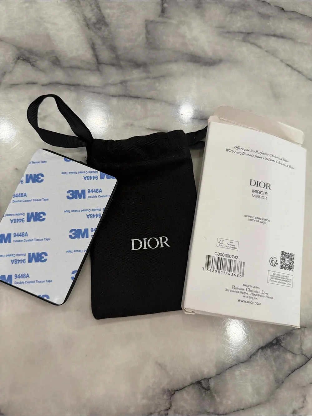 Dior Black Quilted Card Holder with Silver CD Emblem